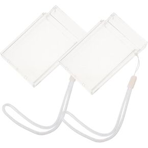 LIFKOME 1set Clear Plastic Photo Storage Boxes for Photos Multipurpose Organizing Case for Postcards Cards and Coins Stable Design for Desktop Display Present 2pcs