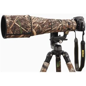 ROLANPRO Waterproof Lens Camouflage Coat for Nikon AF-S 600mm F4E FL ED VR Rain Cover Lens Protective Sleeve Case-#9d Grass Waterproof