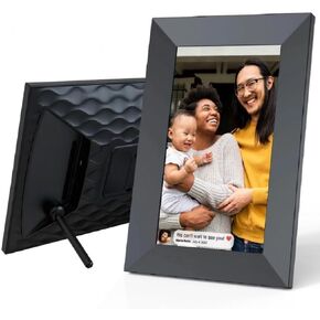 ONN 7'' WiFi Digital Picture Frame with LCD IPS Touch screen (1024x600), Send Photos and Videos, 16 GB of Storage, supports Micro SD card, 2x internal speakers, 16:9 Aspect Ratio 100096732 (Renewed)