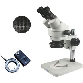 SZM45-B1 7-45x Binocular Microscope Continuous Zoom Microscope 90x Eyepiece 20/40 Binocular for Motherboard Repair