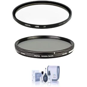 Hoya 77mm HD3 UV Filter - with Hoya 77mm Variable ND Filter (0.45 to 2.7 (1.5 to 9 Stops), Cleaning Kit