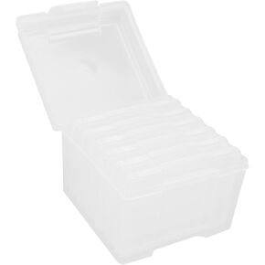 1set Photo Storage Box Transparent Organizing Containers for Photographs Postcards and Crafts Office Organization