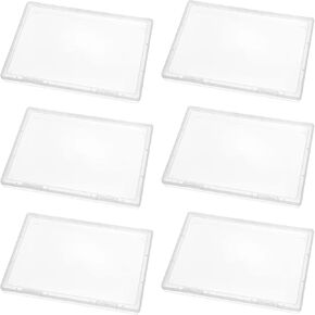 6 PCS Clear Photo Storage Boxes, 12 x 8.8 in Transparent Plastic Photo Case, Dustproof and Moisture-Proof, Container for Scrapbooks, Postcards, Crafts, Office Supplies, Files