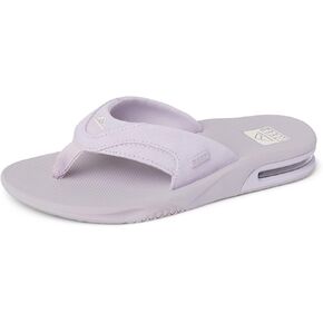 Reef Women's Fanning Flip-Flop, Lavender Suede, 8