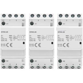 Din Rail Automatic Modular Household Contactor AC230V 4P 25A 4NO 2NO2NC 3NO1NC 50/60Hz 3P 25A 3NO(3P 25A 3NO)
