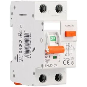 RCBO Type A 1P+N Residual Automatic Circuit Breaker with Over Current Leakage Protection 6KA 2P DPN 30mA EKL13(6A)