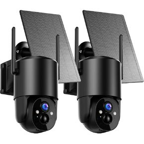 4G LTE Cellular Security Camera: No WiFi Security Camera Outdoor Solar Built-in SIM Card 2K Home Cameras System Wireless Outside Battery Powered with 360° Live View Color Night Vision Motion Detection