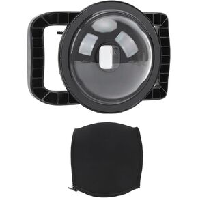 Underwater Dome Port for Ace Pro Action Camera Housing Case with Dual Handle 30M Depth 180 Degree Wide Angle View for Diving Surfing Photography Acrylic ABS Material