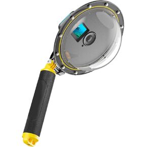 Waterproof Dome Housing for Action5/4/3 Cameras with Floating Handle Design Dive Snorkeling Accessories
