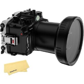 Seafrogs تحت الماء السكن لـ Canon EOS R5 Mark II ، وعلى مقاومة للماء 40 متر مع طقم منافذ مسطحة FL100 ، وحالة الغوص المقاومة للماء لـ Canon R5 II+ EF 16-35mm f/2.8 ، EF 24-70mm f/2.8l