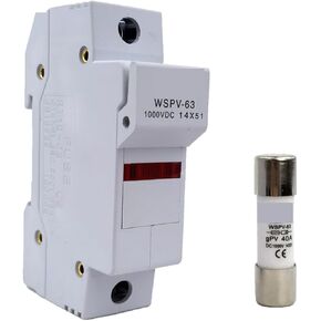 DC Solar PV Fuse with Holder DC 1000V 14 * 51 Voltage for Solar System Protection(63A)