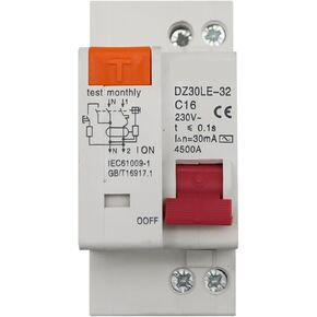 230V 1P+N Residual Current Circuit Breaker with Over and Short Current Leakage Protection RCBO MCB 6-63A(6A)