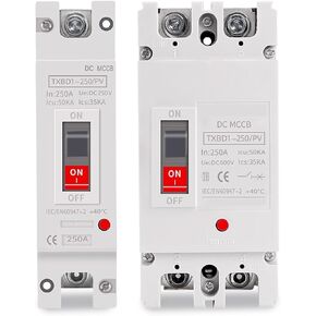Solar Molded Case DC Circuit Breaker MCCB Overload Protection Switch Protector Photovoltaic PV 150A 250A Battery Isolator(2P,150A)