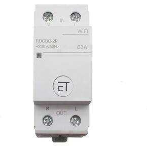 1P+N Din Rail Circuit Breaker Smart Timer Switch Relay Remote Control(80A)