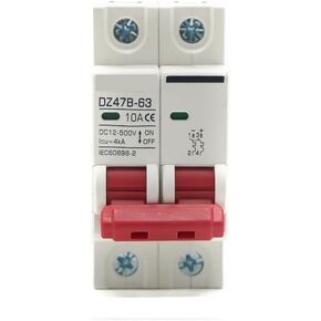 2P 12V 24V 48V 36V DC MCB Battery Car Protector Breaker DZ47 DC وعزل مفتاح دوران القطب السلبي (25A)