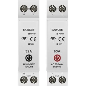 1P 1P+N Smart Circuit Breaker Time Relay Switch Remote Control(Tu-ya-Smart,20A)