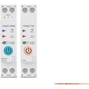 63A 1P+N Smart Switch Meter KWh Metering Monitoring Circuit Breaker Timer Relay 110VAC 230VAC(TXCB2-TW No metering,50A)