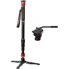 IFOOTAGE Cobra 3 Monopod A180T with Fluid Head Komodo K5S Combo