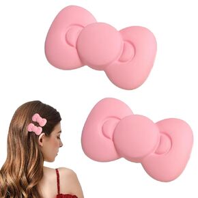 2 Pcs Pink Bow Hair Clips for Girls ， Bows Hair Barrettes for Women, Fashion Bow Hairpin Alligator Clips, Bows Hair Accessories for Girls and Women Clips and Barrettes