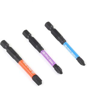 3Pieces Cross Screwdriver Bit FPH1 FPH2 FPH3 65mm Batch Head Electrician Power Tool High Hardness Screw Driver Bit, 6.5cm long, As Shown in the Picture