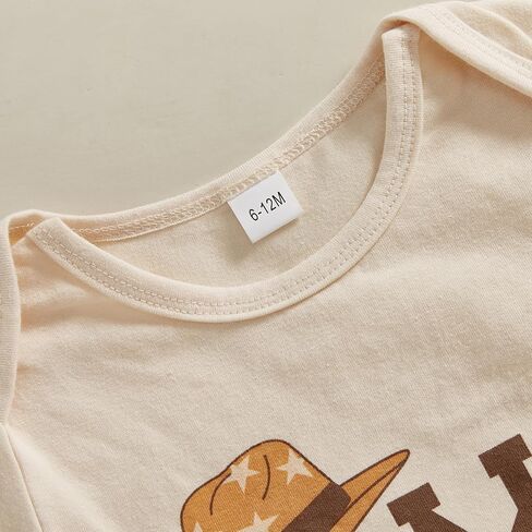 HekkoMird Western Baby Boy First First First First First Litte Litte Short Romper Romper Long Pants Newborn Infant Rowboy Outfit in Kuwait