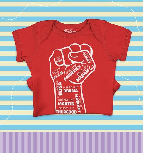 shop4ever® Inspiring Black Leaders Fist Baby Bodysuit Cotton Romper in Saudi Arabia