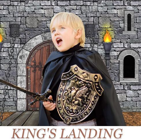 Tranqun Medieval Party Decorations Castle Backdrop Knight Wall Backdrop Keepers of The Castle Decorations for Medieval Themed Party Supplies(Castle Walls,7 x 5 ft) in Saudi Arabia