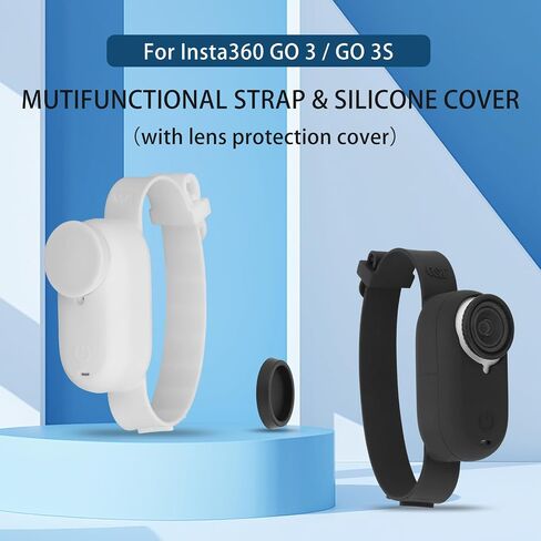 Silicone Expansion Strap for Insta360 GO 3 3s Accessory Flexible Camera Holder Drone Mounting Pet Collar Vlog Band in Kuwait
