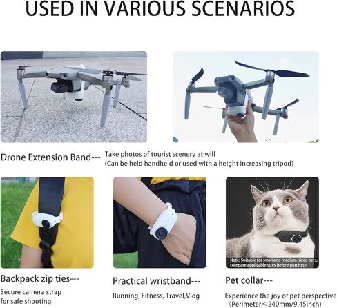 Silicone Expansion Strap for Insta360 GO 3 3s Accessory Flexible Camera Holder Drone Mounting Pet Collar Vlog Band in Kuwait