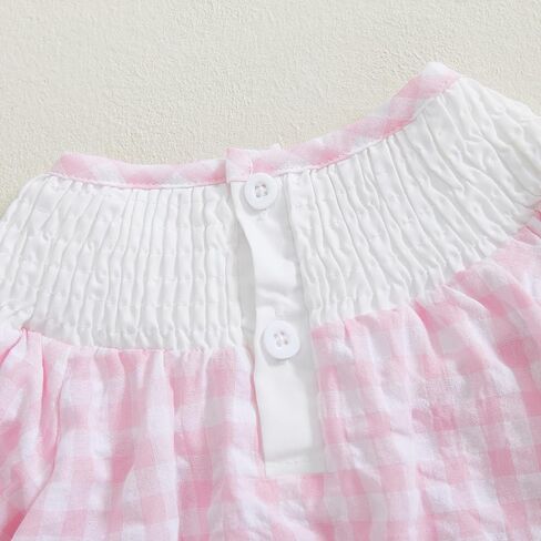 Embroidery Newborn Baby Girl Romper Smocked Bubble Rompers Short Sleeve Crew Neck Bodysuit Summer Clothes in Saudi Arabia