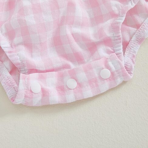 Embroidery Newborn Baby Girl Romper Smocked Bubble Rompers Short Sleeve Crew Neck Bodysuit Summer Clothes in Saudi Arabia