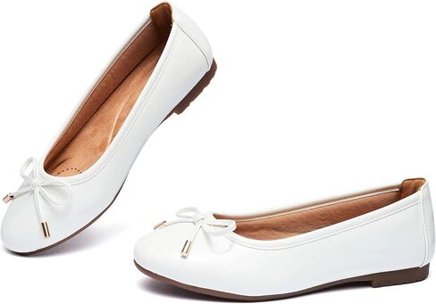 Women's Shine Ballet Bow Dressy Flats Round Toe Slip On Foldable Flats Dress Work Shoes for Business Casual Office in Saudi Arabia