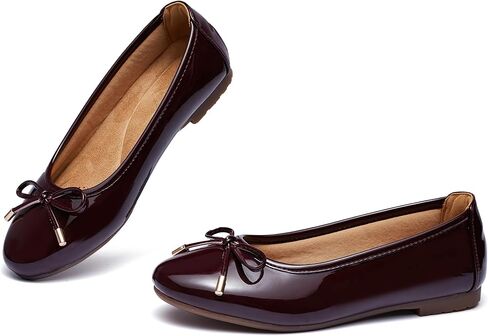 Women's Shine Ballet Bow Dressy Flats Round Toe Slip On Foldable Flats Dress Work Shoes for Business Casual Office in Saudi Arabia