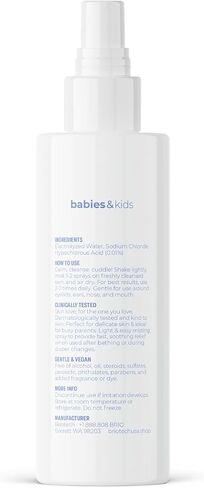 BRIOTECH Babies & Kids Skin Love, Soothing Hypochlorous Acid Spray, Pure HOCl for Sensitive Skin, Calm Redness & Bumps, Support Against Diaper Irritation, Gentle & Vegan, 2 fl oz Travel Size in Kuwait