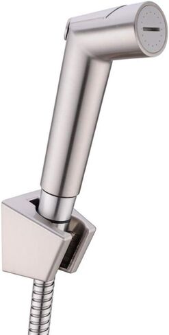Bidet Sprayer with Cold Water Brass Portable Cloth Diaper Washer Shower Sprayer Set Wall Mounted Single Handle Bathroom Shower Bidet Tap for Personal Hygiene, Pet Bath,Brushed Nickel(Brushed Nickel) in Saudi Arabia