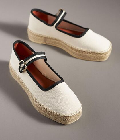 Mary Jane Espadrille Flats for Women Woven Ballet Flat Espadrille Canvas Summer Flats in Saudi Arabia