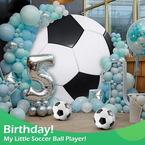 6.5Ft Round Spandex Backdrop Cover - Sports Theme Arch Backdrop for Party & Photography - Birthday Decoration, No Stand or Balloons Included(Black and White) in Saudi Arabia