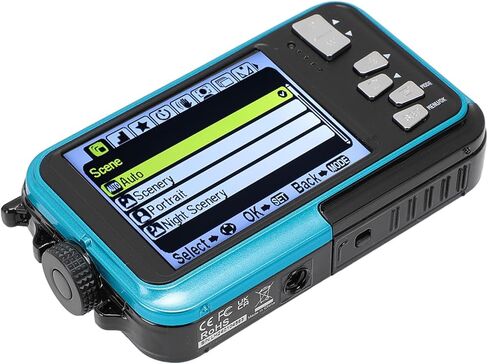 EBTOOLS 4K Underwater Camera, 56MP Camera with 16X Zoom, Dual Screens, 64GB Card, Auto Focus, 10FT Compact Digital Camera (Yellow) in Kuwait