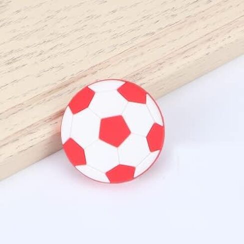 Lovely Rubber Sports Football Kids Room Drawer Cabinet Handle Knobs Kid Soft Furniture Pulls/Knobs - (Color: Red) in Saudi Arabia