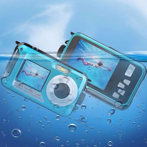 Underwater Camera, Digital Camera, Dual Screen Camera 2.8inch Screen, 4K 56MP Camera Portable Support Intelligent Face Detection for Underwater (Yellow) in Saudi Arabia