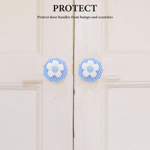 Gadpiparty 2pcs Door Knob Cover -Collision Decorative Fabric Round Knob Protector for Home Safety Multi-Purpose Use Cabinet Handles Sound Dampening Design in Saudi Arabia