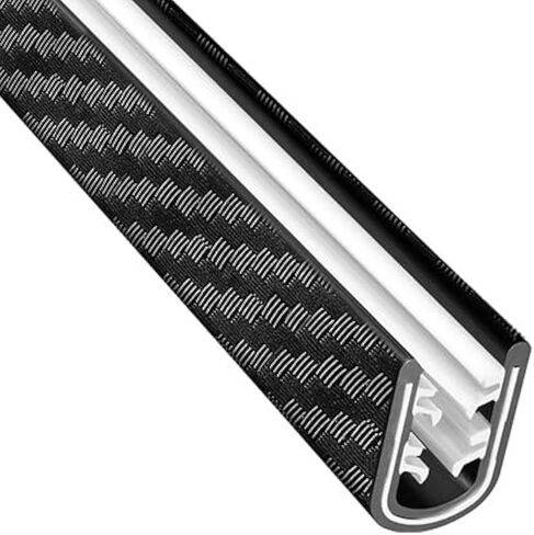 Edge Trim Plus for Metal Edges, Car, Truck, RV, Boat - Industrial Strength - Strong Grip, Easy Installation - Durable PVC - Fits 1/8 Edge - Black with Carbon Fiber Texture - 25 Feet - AETPB8X1/8-25 in Kuwait