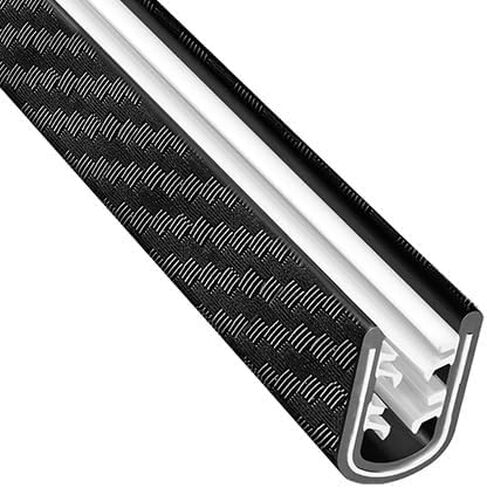 Edge Trim Plus for Metal Edges, Car, Truck, RV, Boat - Industrial Strength - Strong Grip, Easy Installation - Durable PVC - Fits 1/8 Edge - Black with Carbon Fiber Texture - 25 Feet - AETPB8X1/8-25 in Kuwait