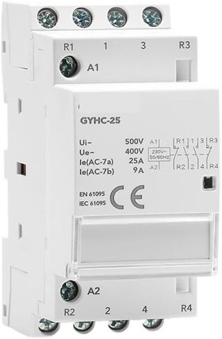 Din Rail Automatic Modular Household Contactor AC230V 4P 25A 4NO 2NO2NC 3NO1NC 50/60Hz 3P 25A 3NO(3P 25A 3NO) in Kuwait