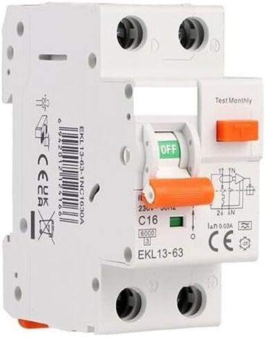 RCBO Type A 1P+N قاطع الدائرة التلقائي المتبقي مع حماية التسرب الحالية 6KA 2P DPN 30MA EKL13 (6A) in Kuwait