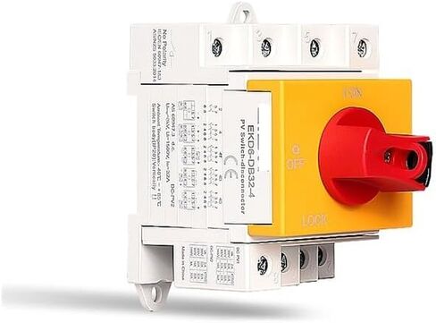 4P PV Solar DC Thanswator Switch 1000V 32A DIN Rail Rotary Diskonnector for Solar Detating Handting EKD6-DB32-4 in Kuwait