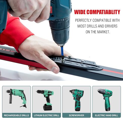 38pcs Impact Driver Bit Set, Magnetic S2 Screwdriver Bit Set, Hex Key Bit Set, Phillips, Pozidriv and Torx with 1/4" Hex Shank Bits for Electric Screwdriver in Kuwait