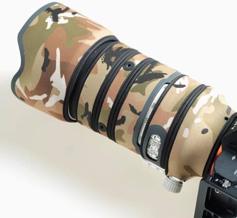 Waterproof Camera Lens Coat for Sony FE 70-200mm F/4 OSS II, Camera Camouflage Rain Covers Lens Protective Sleeve (Dry Grass Camouflage) in Kuwait