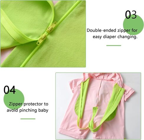 TONWHAR Boys Girls Short Sleeve Animal Hooded Rompers Cute Summer Outfit for Toddler Kids in Kuwait