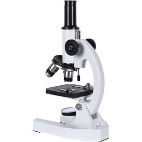 Microscope 640X 1280X 2000X HD Biological Microscope Monocular Student Education Light Holder Electronic Eyepiece, White